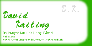 david kailing business card
